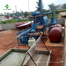 Máquina de refinación del aceite de la planta de destilación de aceite de aceite de neumático de neumático de aceite de desecho a diesel vendido a Benin, Suriname